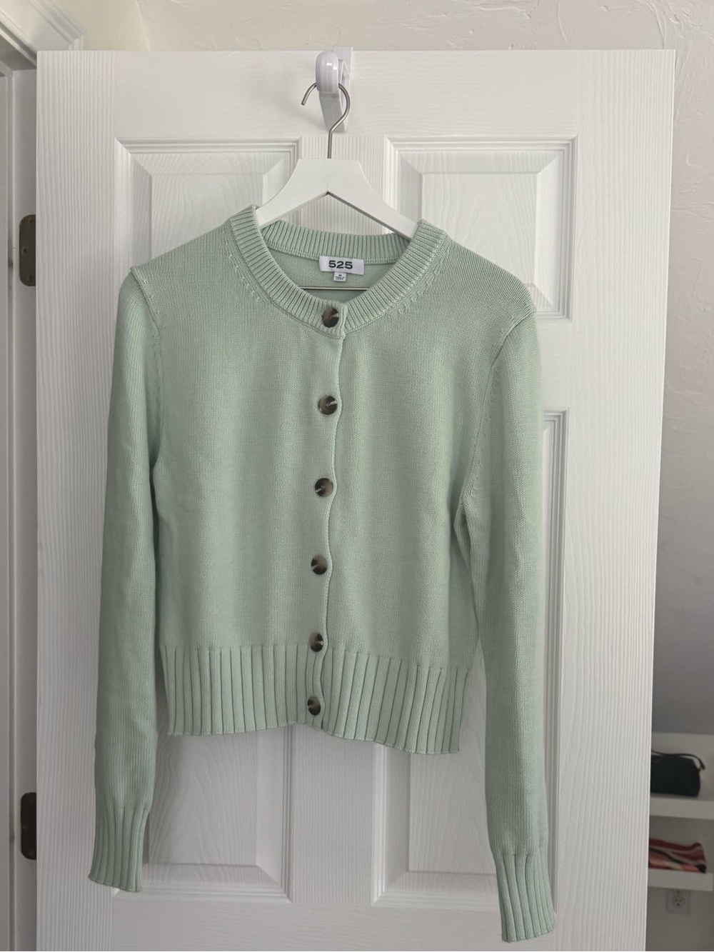 525 America cotton cardigan pistachio green size m